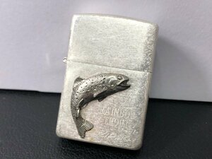 中古品　未着火　ZIPPO　ジッポー　レインボートラウト　RAINBOW TROUT　ニジマス　1995年