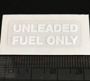 ポルシェ　空冷　911系　930/964/993共通　燃料メーターガラス交換・レストア用　UNLEADED FUEL ONLY デカール　レプリカ/製作品 04