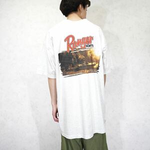 USA VINTAGE FRUIT OF THE LOOM RANGER BOAT PRINT DESIGN T SHIRT/アメリカ古着プリントデザインTシャツ