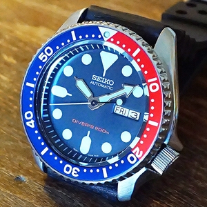 ★OH済★ セイコー ネイビーボーイ 純正ベルト付 稼動品 送料無料 SEIKO SKX009 7S26-0020 オーバーホール済