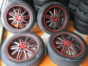 235/50R18 夏タイヤ日本製 ESTATUS 18X8J PCD114.3 ET45　きれいなアルミホイール４本セット☆☆☆☆