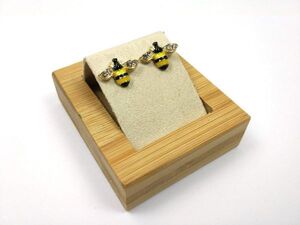 ミツバチ ラインストーン 蜂 BEE ピアス