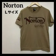 Norton ノートン　Tシャツ　茶色　ブラウン　ロゴ