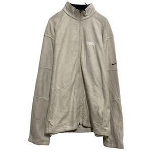 NIKE フリース ジャケット ナイキ L ベージュ アウトドア フルジップ 古着卸 アメリカ仕入 a610-7261