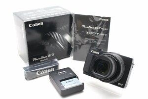 【ト石】 Canon キャノン PowerShot G1 X MarkⅡ パワーショット マーク2 コンパクトデジタルカメラ 取説 充電器 バッテリー付 CA350EWH22