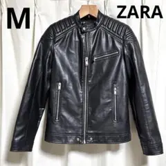 ZARA ライダーズ　フェイクレザージャケット　ブラック　M