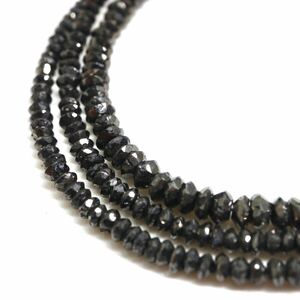 《K18WG 天然ブラックダイヤモンドネックレス》N 約4.8g 約40.5cm ジュエリー diamond necklace jewelry DH0/EA5