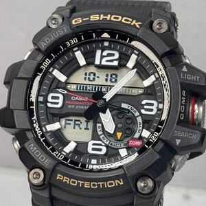 極美品G-SHOCK GG-1000-1AJF マッドマスター アナログ/デジタル コンビモデル アナデジ 方位計/温度計搭載 ツインセンサー ブラック