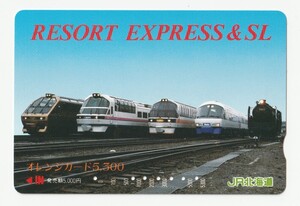 ＪＲ北海道オレンジカード5300　RESORT EXPRESS＆SL　※使用済