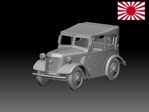 HINODE 1/144レジンキット　未塗装　WW2日本陸軍　九五式小型乗用車　軍用車両　Cワールドタンクミュージアム250124