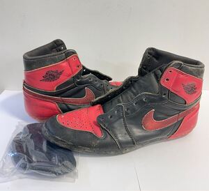 94年復刻 NIKE AIR JORDAN 1 BRED 130207-061 US9.5 27.5㎝ ジョーダン BRED 