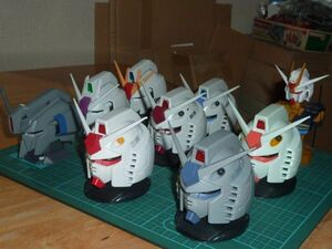 まとめて大量セット☆エクシードモデル ガンダムヘッド RX-78-2ガンダム G-3ガンダム ゼータガンダム ゼータプラス Zガンダム