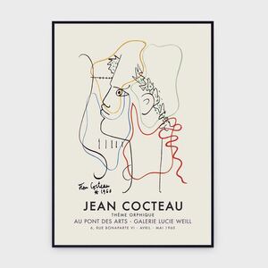 Jean Cocteau Galerie Lucie Weill Paris 1960 アートポスター バンクシー 芸術 展示会 インテリア モダン バスキア ヘリング クリムト