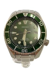 SEIKO◆PROSPEX DIVER SCUBA/自動巻腕時計/ステンレス/GRN/SLV/6R35-00A0