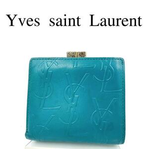 Yves saint Laurent イヴサンローラン 折り財布 YSLロゴ