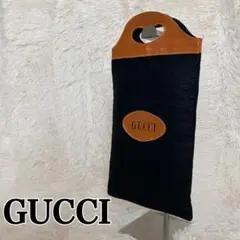 【美品】GUCCI グッチ フェルト×レザー ハンドバッグ