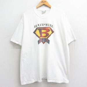 XL/古着 リー Lee 半袖 ビンテージ Tシャツ メンズ 00s スーパーボブ 大きいサイズ コットン クルーネック 白 ホワイト 24ma