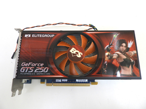 ECS ELITEGROUP グラフィックカード GeForce GTS250 512MB 動作未確認 ジャンク扱い