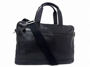 ☆　COACH　コーチレザー２WAYブリーフケース・ビジネスバック＜ブラック系＞☆