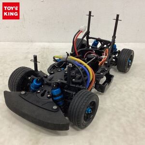 1円〜 ジャンク 電動RC シャーシ、タミヤ TBLE-04S アンプ、タイヤ 他