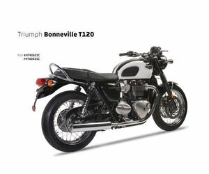 IRONHEAD(アイアンヘッド) TRIUMPH BONNEVILLE/T120(ボンネビル) HC1-2C 左右2本出 スリップオン マフラー【送料800円】