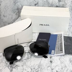 【1円～】【大人気】【高級】PRADA　プラダ　サングラス　ダブルブリッジ　SPR53V　ブラック