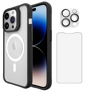 iPhone14 Pro Max用　ケース1個+ 液晶フィルム1枚+カメラフィルム1枚　MagSafe対応 クリアケース