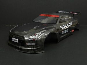 【激安・塗装済み】1/10 ドリフトラジコンカー用 スペアボディー　ニッサン R35 GTR タイプ カーボンブラック