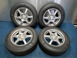 ★9分山★22年製★ KUMHO ice Wi61 195/65R15　社外ホイール 15×6J +53 5H-114.3 4本セット スタッドレス ノア・ヴォクシー等　A898