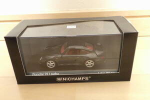 未使用品 送料無料 1/43 MINICHAMPS Porsche ポルシェ 911 ターボ ブラックメタリック 1995 ミニチャンプス