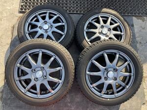 Humanline 155/65R14 4.5J +45 PCD100 アルミホイール4本セット⑥