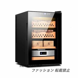 50l電子ヒュミドール 60w大型冷蔵ヒュミドール スマートタッチパネル 調節可能な温度/湿度 LED冷光 200本の葉巻を収納可能 父/夫へのギフト