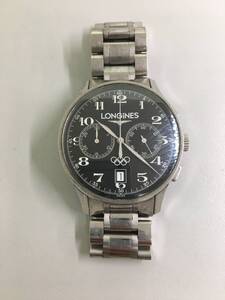 50065 LONGINES ロンジン L2.650.4 オリンピックコレクション 自動巻き クロノグラフ ブラック 黒文字盤 メンズ 腕時計