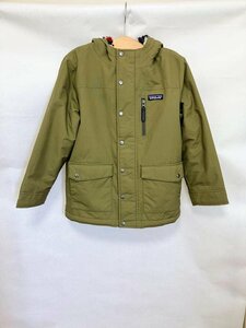 【送料込】【男の子用】Patagonia パタゴニア コート 130cm S 7-8 カーキ×オフホワイト×ネイビー他 裏地ボア キッズ 冬物 防寒 s3406117