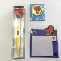 BT21 TATA 文房具&缶バッジセット