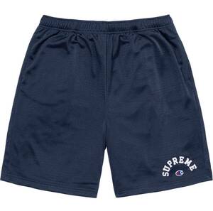 新品１円！ Supreme × Champion 24SS Week17 Mesh Short Navy Medium 店舗購入 チャンピオン メッシュショートパンツ 紺 Mサイズ