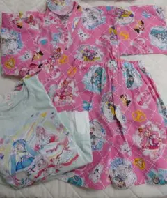 【新品】プリキュア わんだふるプリキュア甚平とひろがるスカイの長袖Tシャツ