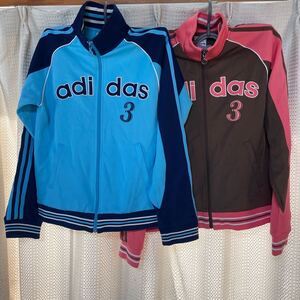 adidas アディダス ジップアップ ジャージ 2色セット　Mサイズ　オシャレジャージ