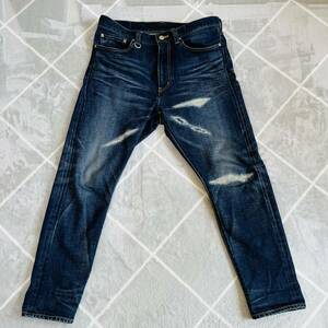 サイズ1 UE-220033 UNIFORM EXPERIMENT DAMAGED DENIM SOPHNET 藤原ヒロシ FRAGMENT ユニフォームエクスペリメント デニム