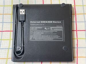 汎用DVDドライブ・USB ODD&HDD　Device・DC5V・CLASS 1 レーザープロダクト・RoHS・CD/DVD/RW　後付け　DVDプレイヤー