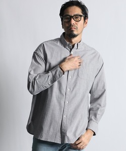 新品 The DUFFER of ST.GEORGE OXFORD B.D. LOOSE SHIRT：オックスフォード ルーズシルエット ボタンダウンシャツ グレー