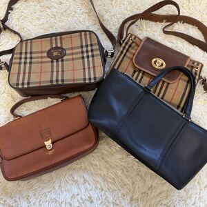 1円～ BURBERRY バーバリー バッグ 4点セット まとめ売り セット ショルダーバッグ ハンドバッグ ノバチェック ホースロゴ 美品～傷あり