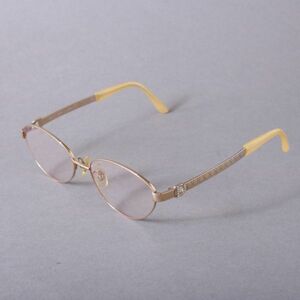 美品 Christian Dior ディオール 眼鏡 ブランド 7601 度入り メガネ ゴールド レディース メンズ サイドロゴ サングラス #60※228/k.a