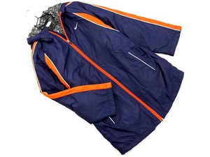 NIKE ナイキ キッズ 裏ボア ウインドブレーカー ジップアップ パーカー 150cm 濃紺 ◆■ ☆ ejc4 子供服