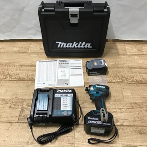 08w5989★1円~ makita マキタインパクトドライバ TD 173DRGX セット品 バッテリ２個充電器付き/ブルー 【未使用品】