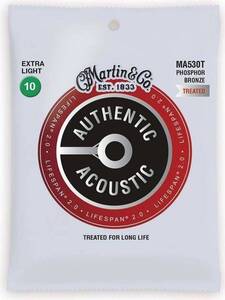 即決◆新品◆送料無料MARTIN MA530T×3 [10-47] AUTHENTIC ACOUSTIC LIFESPAN 2.0/Extra Light アコギ弦/メール便