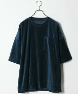 新品 RAGEBLUE ベロアドロップショルダーカットソー サイズS 紺/ネイビー 半袖Tシャツ レイジブルー 送料無料 ★★