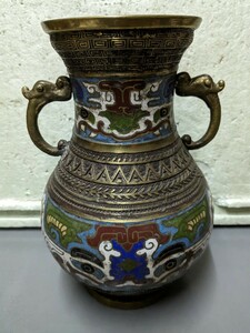中国美術 七宝 中国 古美術 花瓶　古い