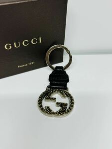 1円 GUCCI シルバー キーリング グッチ チャーム レザー 刻印 GG ハート マーモント インターロッキング