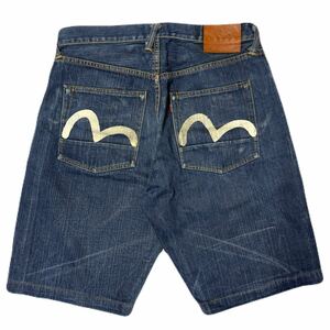 evisu デニムショーツ 34 サイズ ダークブルー　B9 EVISU